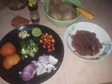 Kibda (Egyptian liver sauce) and French fries