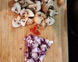 A picture of step 2 of Potato, mushroom and coconut curry pot & coriander tortilla.