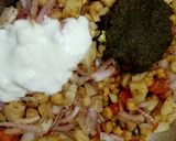 A picture of step 1 of Aloo chana ("chat").