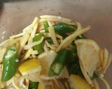A picture of step 3 of #Hill lemon,ginger and green chillypickle,No oil.