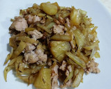 Foto del paso 4 de la receta: Salteado de repollo con carne de pollo