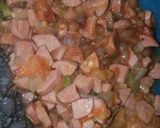 A picture of step 5 of Salchica a la mexicana.