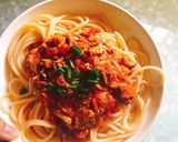 Hình bước làm 5 của món Mỳ ý Pasta cá hộp