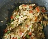 A picture of step 2 of Gift wrap veggie parcels.
