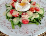 Foto del paso 12 de la receta: Ensalada templada de espárragos verdes con vinagreta de pera