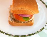 A picture of step 21 of Tikki Pav Burger.
