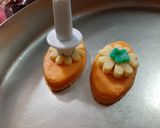 A picture of step 4 of Burfi in rakhi shapes.