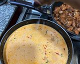 A picture of step 8 of Chicken tofu curry.