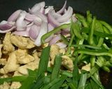 A picture of step 5 of Mongolian Chicken with vegetable rice.