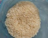 A picture of step 1 of Mexican rice.