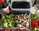 Foto del paso 1 de la receta: Carne al wok con verduras, salsa de soya y algas chinas