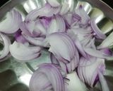 A picture of step 2 of Cholia & Onion Pulao.