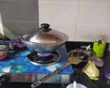 A picture of step 3 of Dal gosht.
