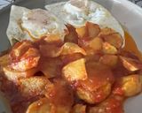 Foto del paso 7 de la receta Patatas fritas con tomate frito casero y huevos