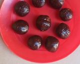 A picture of step 2 of Choco stuffed milk balls.
