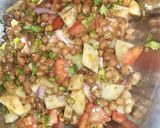 A picture of step 1 of Black chana chaat.