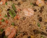 A picture of step 6 of Fried Rice and peper chicken.