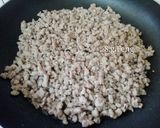 肉末炒毛豆的食譜步驟3照片