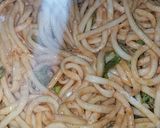 A picture of step 6 of Green chicken pasta.