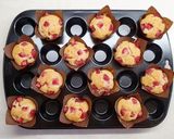 A picture of step 9 of Banana and Strawberry Muffins without Sugar, Butter, or Eggs.