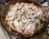 Une image de l'étape 8 de Poulet mariné aux aubergines et parmesan.