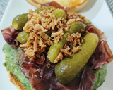 Foto del paso 4 de la receta: Burger de espinacas con cecina y sriracha mayo
