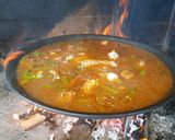 A picture of step 8 of Valencian Paella with Chicken and Rabbit 🥘.