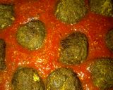 A picture of step 6 of Meatballs in marinara sauce.