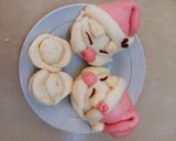 Hình bước làm 1 của món Bánh bao đón giáng sinh