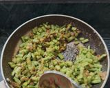 A picture of step 4 of Masala Gwar/Guar ki fhali ki bhaji.