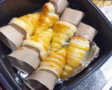 Foto langkah ke 4 dari resep Roti Keong Vla Pisang Coklat.