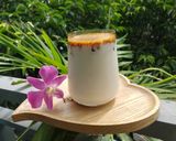 Hình bước làm 2 của món Sinh tố dừa sáp cà phê