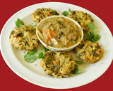 மெந்தய கீரை வடை, மெந்தய கீரை தக்காளி சாஸ் (Venthaya keerai vadai, keerai sauce recipe in tamil) ரெசிபி ஸ்டேப் 7 புகைப்படம்