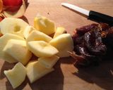 A picture of step 1 of Oat, Date and Apple Traybake.