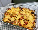 Une image de l'étape 26 de Flan de légumes aux saucisses et fromage roumains.