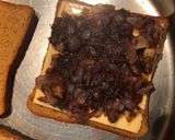 A picture of step 6 of Sweet and Spicy Caramelised Onion grilled cheese sandwich.