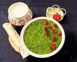 A picture of step 2 of Spinach khichdi.