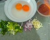 Foto langkah ke 1 dari resep Talua barendo(telur dadar crispy).