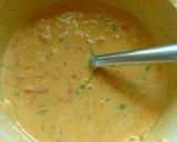 A picture of step 2 of Besan Chila with veggies.