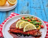 Foto langkah ke 5 dari resep Steak Salmon Saus Teriyaki Simple.