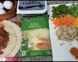 A picture of step 1 of Breakfast quesadilla||Stuffed Tortilla||Tortilla egg and cheese.