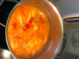 Calamares guisados con guarnición de arroz