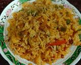 A picture of step 4 of Indo Chinese fried rice.