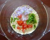 A picture of step 2 of Bread Besan Masala Toast.