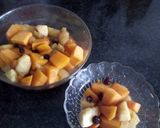 Foto del paso 6 de la receta: Potaje de legumbres con cabezada, y de postre cóctel de calabaza, manzana y arándanos