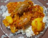 Foto del paso 2 de la receta: Arroz con queso y salsa de chorizos bombom con papas