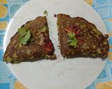 A picture of step 4 of Moong dal and sprouts Wrap.