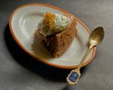 A picture of step 8 of Karydopita (Greek Walnut Cake).