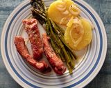 Foto del paso 5 de la receta: Costillas adobadas al horno con trigueros y patatas