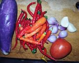 Foto langkah ke 1 dari resep Sambal Terong Ikan Asin.